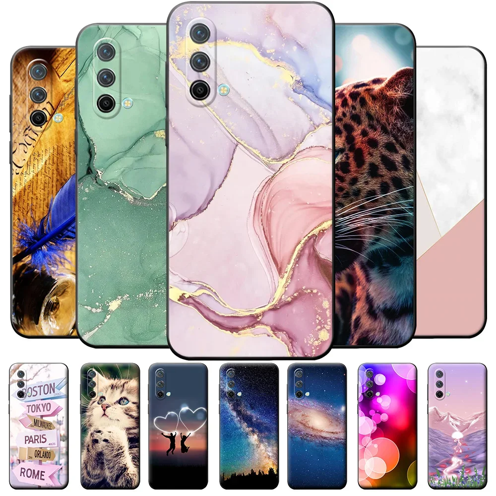 For Oneplus Nord CE 5G Case Matte Silicone Cover Case For One Plus Nord CE 5G Cartoon Fashion TPU Protective Back Cover Bumper