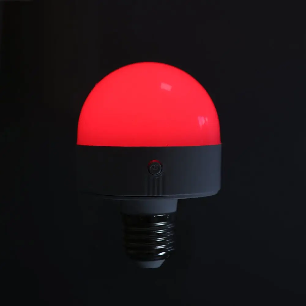 Removable Base Rechargeable LED Bulb USB Rechargeable Timer Function RGB Light Bulb 360 Degree Full Glow Column Shaped