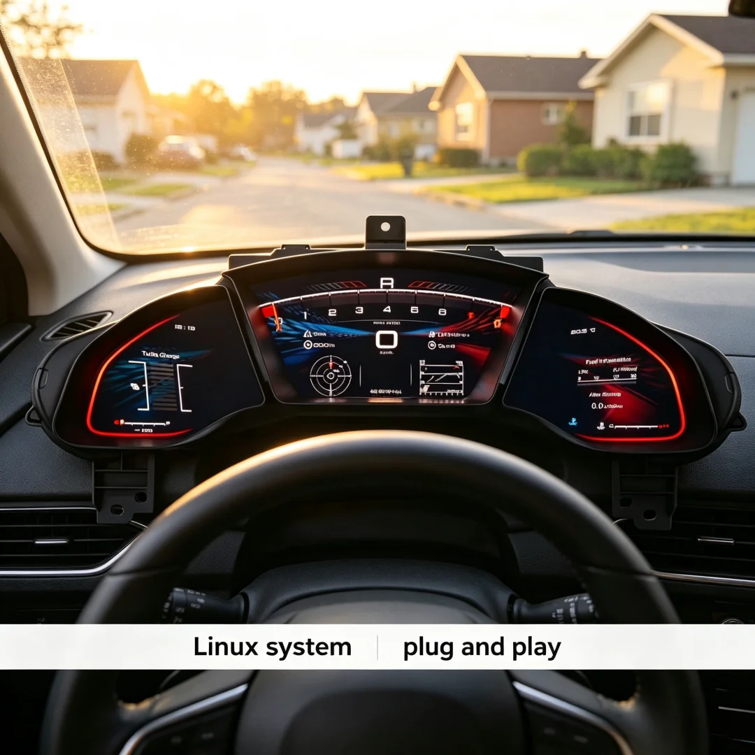 Linux For Honda Civic 10th Gen 2016~2021 Car Speed Meter LCD Dashboard Cluster Instrument Panel Multimedia Player Modification