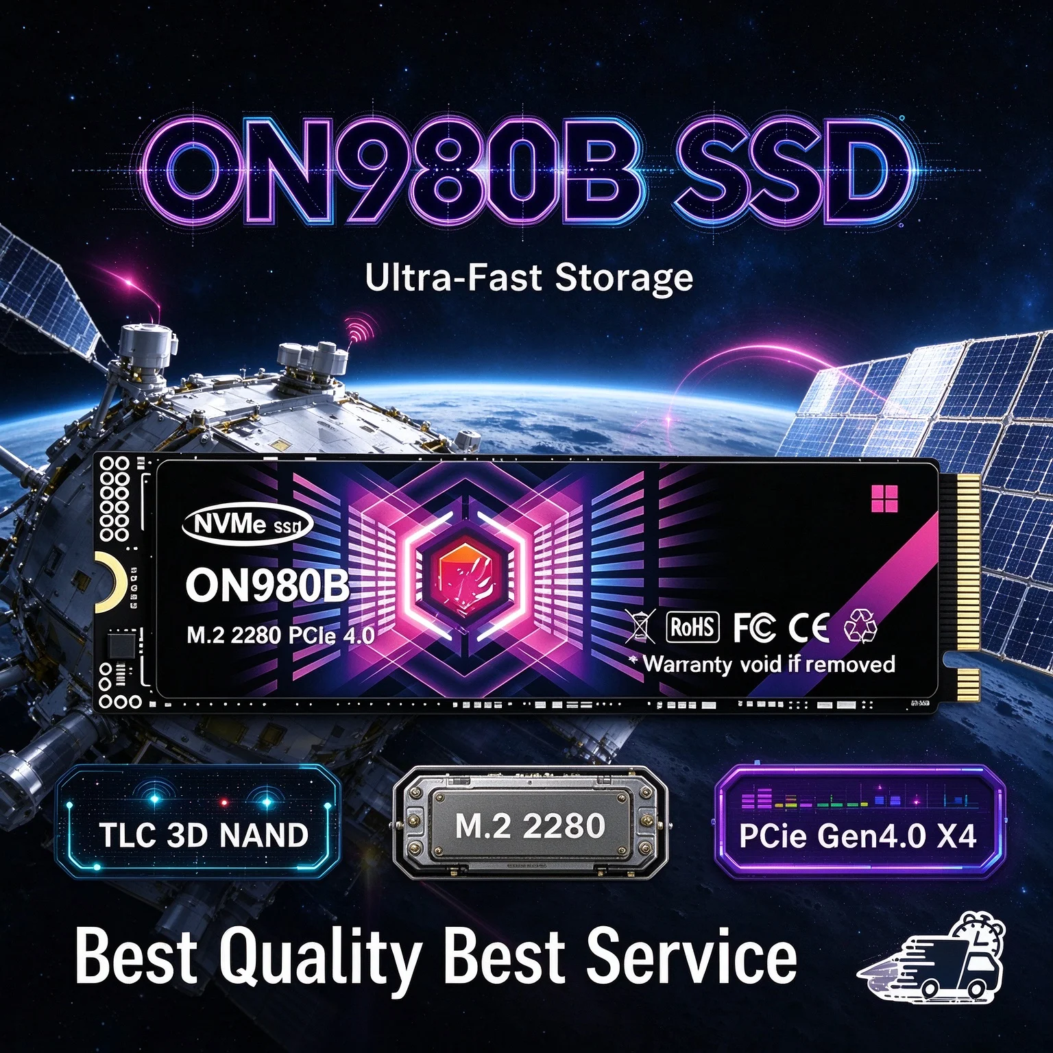 NVMe SSD ON980B NEW Original M.2 500GB-4TB Portable Solid State Hard Disk Drive For Laptop Desktop Computers Original