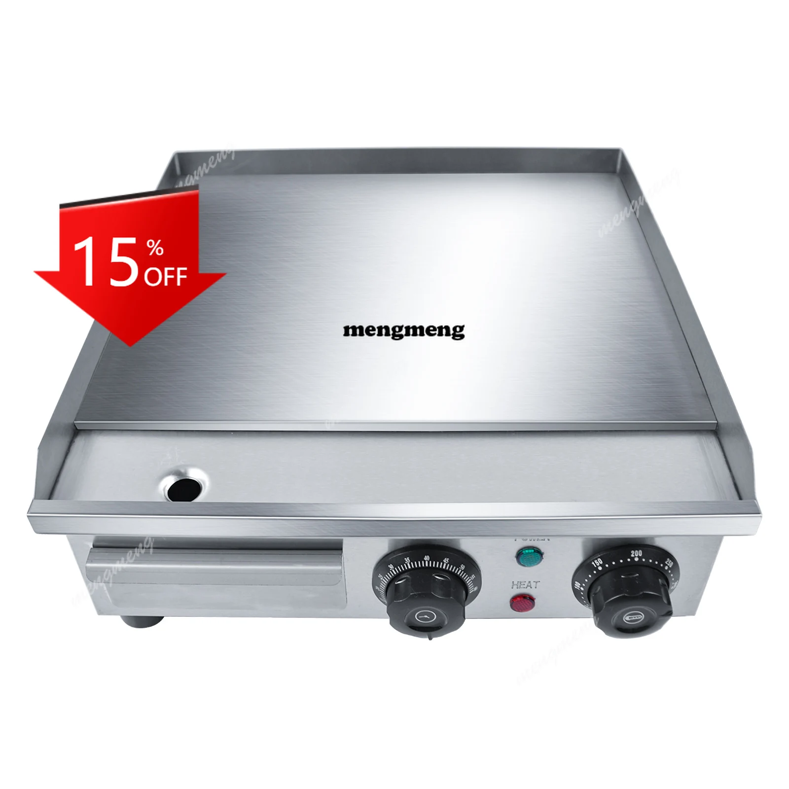 E132 Catering Equipment Stainless Steel Counter Top Commercial Electric Griddle