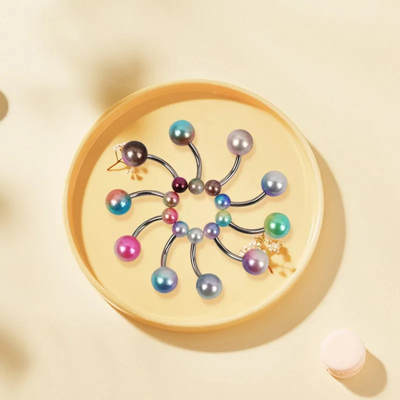 5PCS Pearl Belly Button Piercing Set