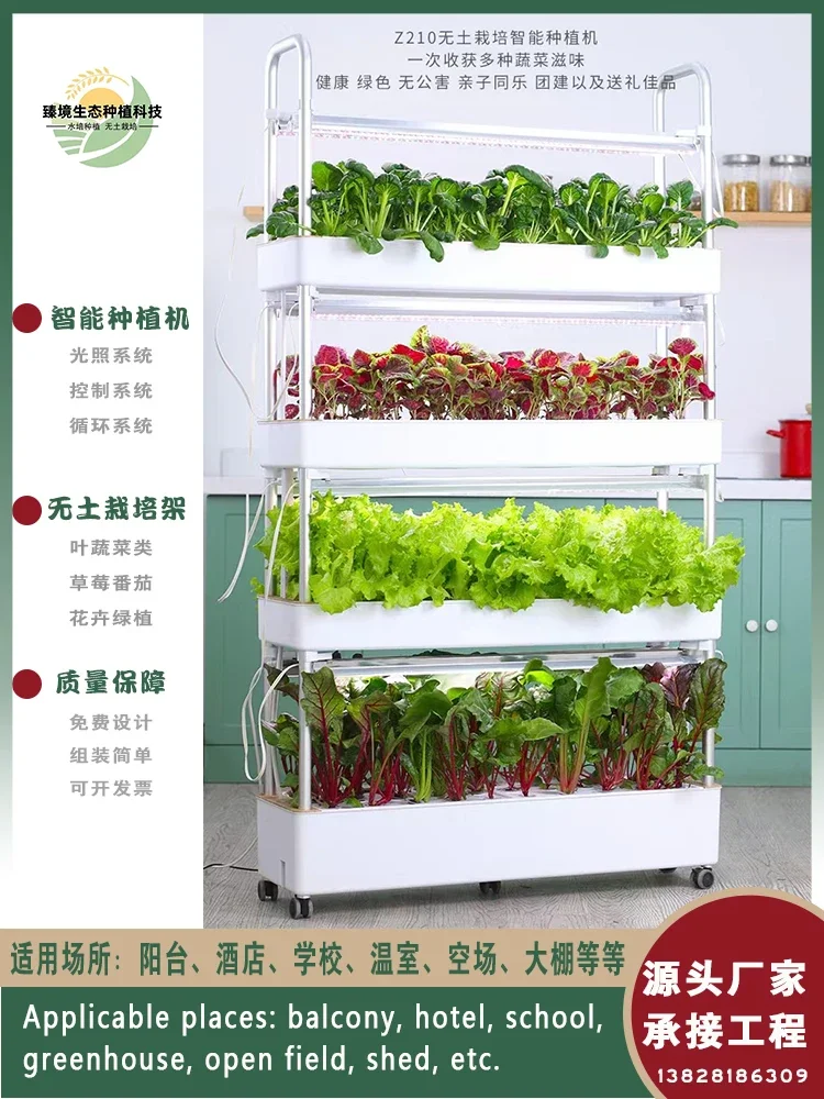 Smart Hydroponic Planter Soilless Cultivation Vegetables Strawberry Planting Box Multi-layer Home Balcony Amazon Gardening