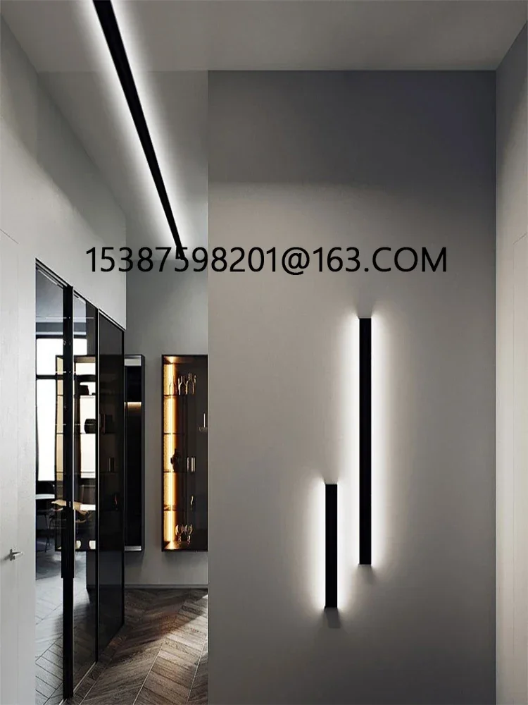 villa staircase light side exposed installation free slotted duplex hallway long wall lamp corridor LED handrail light