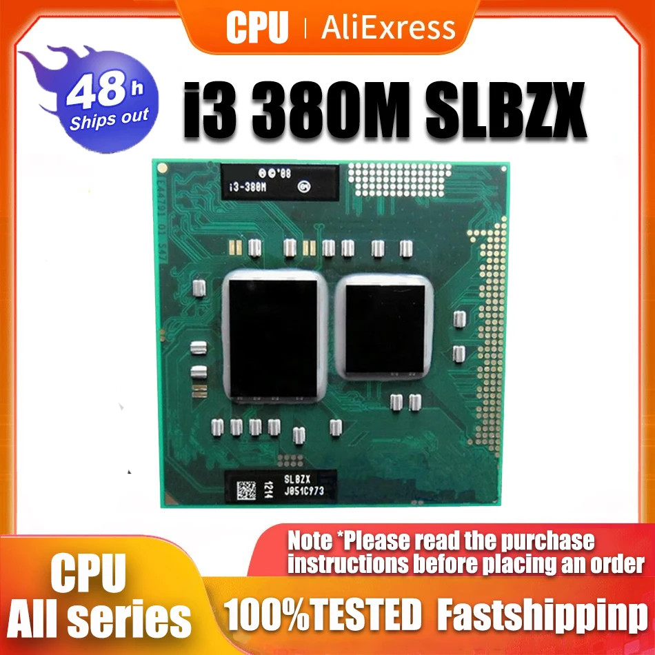 latop cpu i3-380M 2.53 / 3M / 1066 SLBZX PGA official version of CPU HM55 / QM5 PGA988