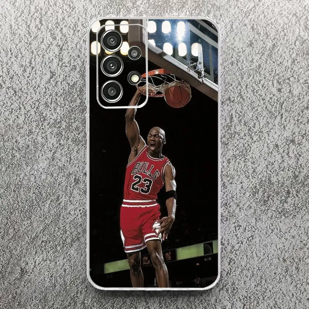 Basketball God Michael M-J-Jordan Air  Phone Case Soft Transparent Case For Samsung S25,S24,S21,S23,S22,S30,Plus,S20,Ultra