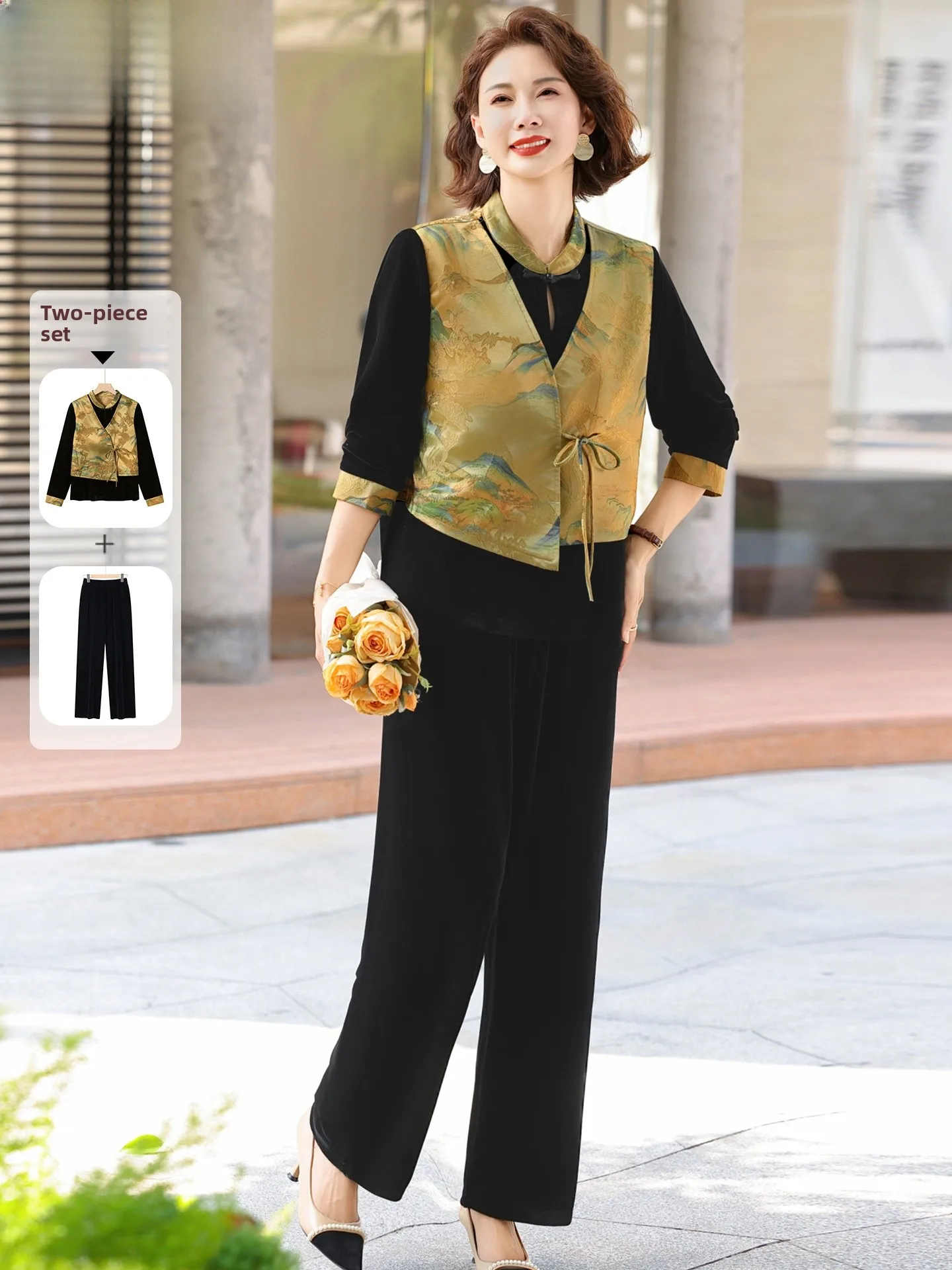 completo-due-pezzi-in-velluto-dorato-moda-autunnale-per-donne-di-mezza-eta-stile-tradizionale-cinese-vestibilita-ampia-e-confortevole-misto-poliestere