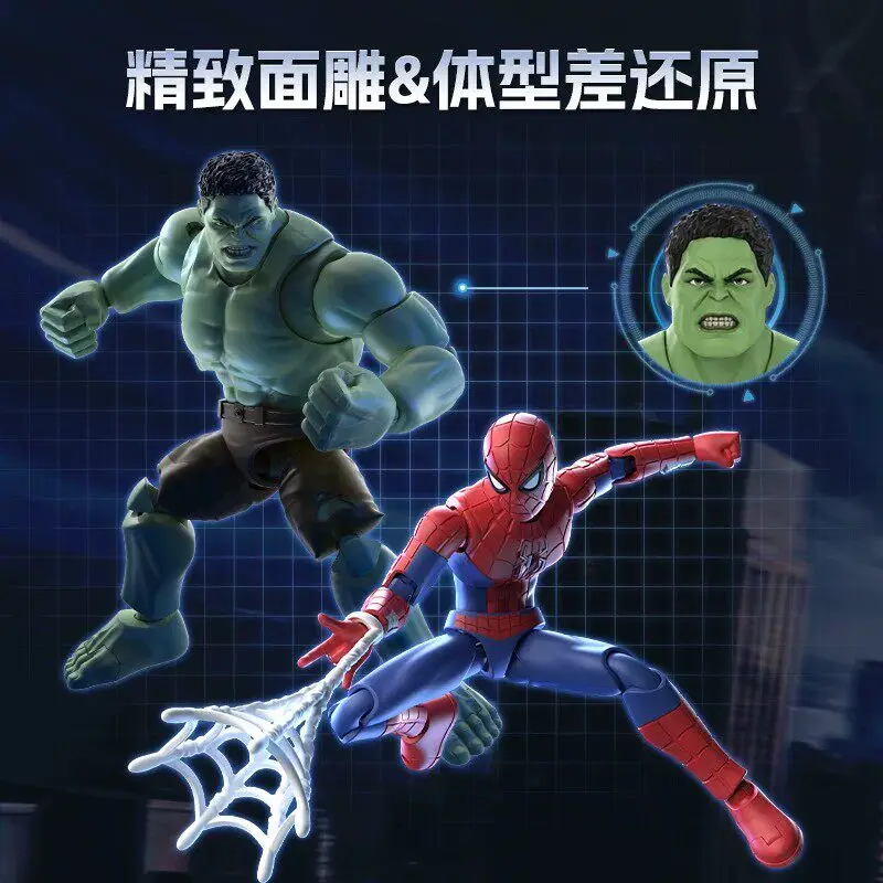 Blokees Genuine Spider Man Blind Box Marvel Champion Class Lite V1 Hulk Brand New Day Mystery Box Assembly Model Kit Toys Gifts view 5