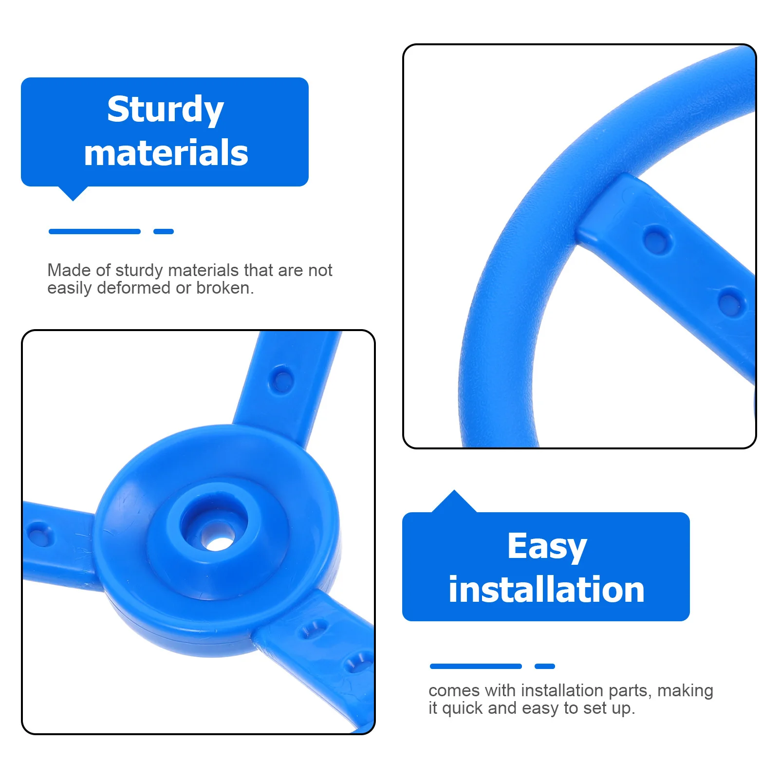 Volant de terrain de jeu, ensemble de balançoire en plastique robuste, accessoire, équipement de jeu en plein air pour enfants, volant d'escalade dans le jardin
