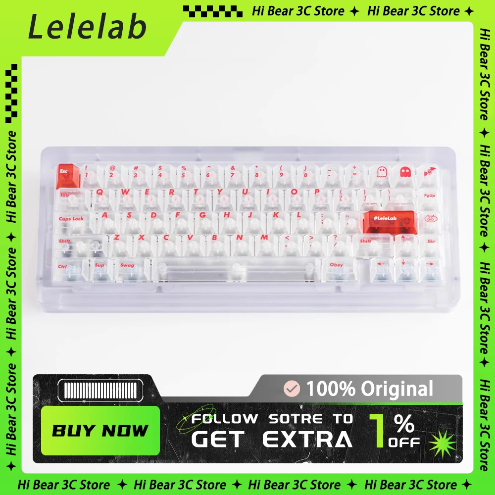 

LeleLab SupSup Keycaps Set 137Keys ABS Mechanical Keyboard Keycaps Light Transparent Relegendables Key Caps Pc Gamers Accessorie