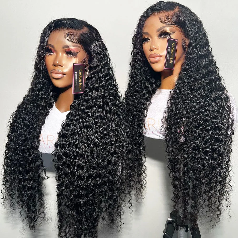 250 Density Deep Curly 13x6 HD lace Frontal Wig Deep Wave Lace Front Wig Glueless Wig Human Hair Ready to Wear Lace Closure Wig