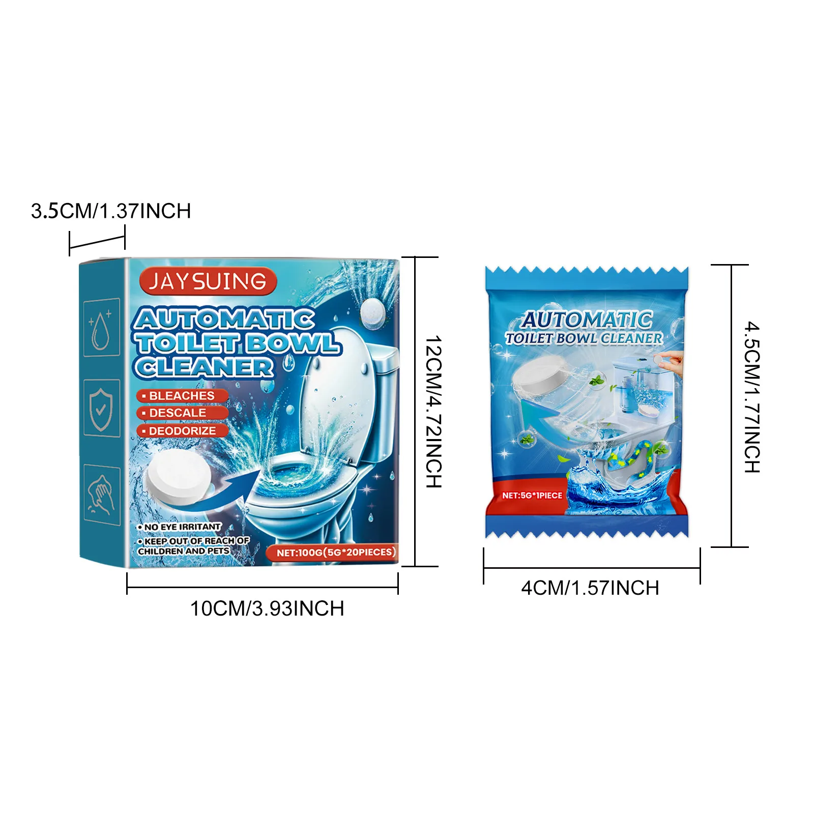 20ps Toilet Cleaner Powerful Water Scum Remover Urine Scale Cleaning Tablet Toilet Bowl Cleaner Effective Cleaning Tablets view 6