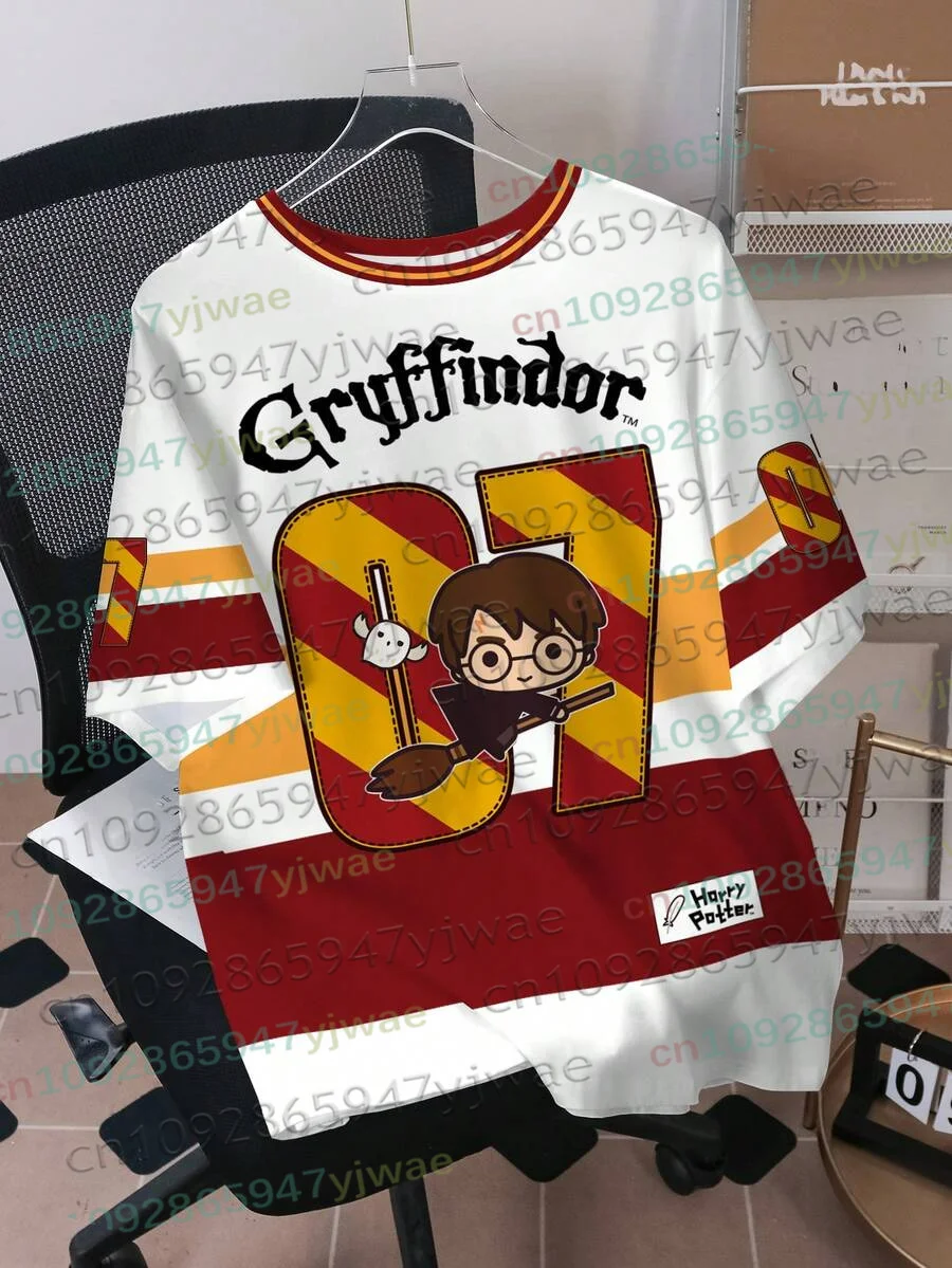 Camiseta Deportiva Informal de Verano para Hombre y Mujer con Diseño de Harry Potter en 3D, Transpirable, de Manga Corta, Estilo Urbano