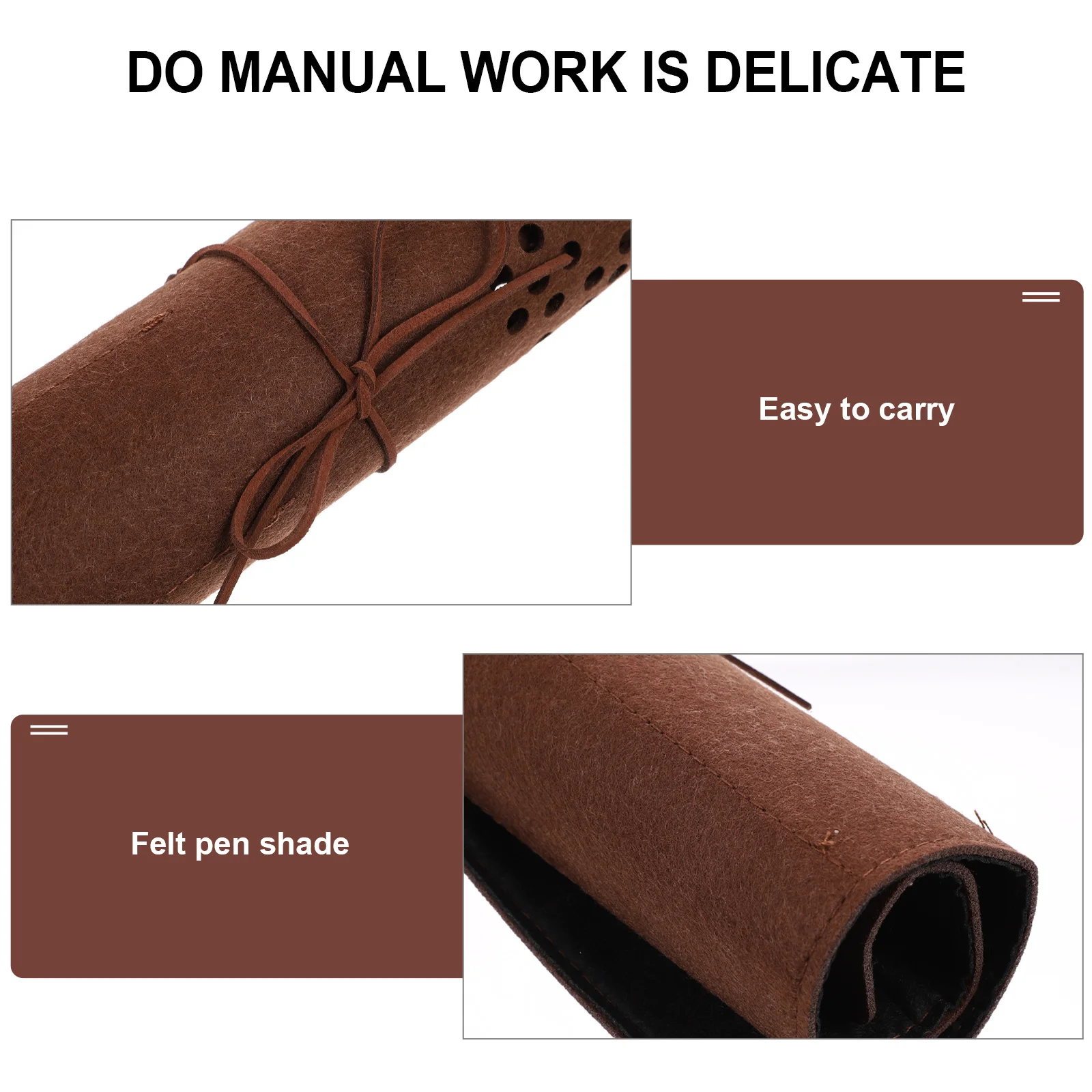 

2pcs Felt Brush Roll Holder 7 Pockets Calligraphy Brush Case For Artists Paint Organizer Pouch Student Supplies Art Tool Storage