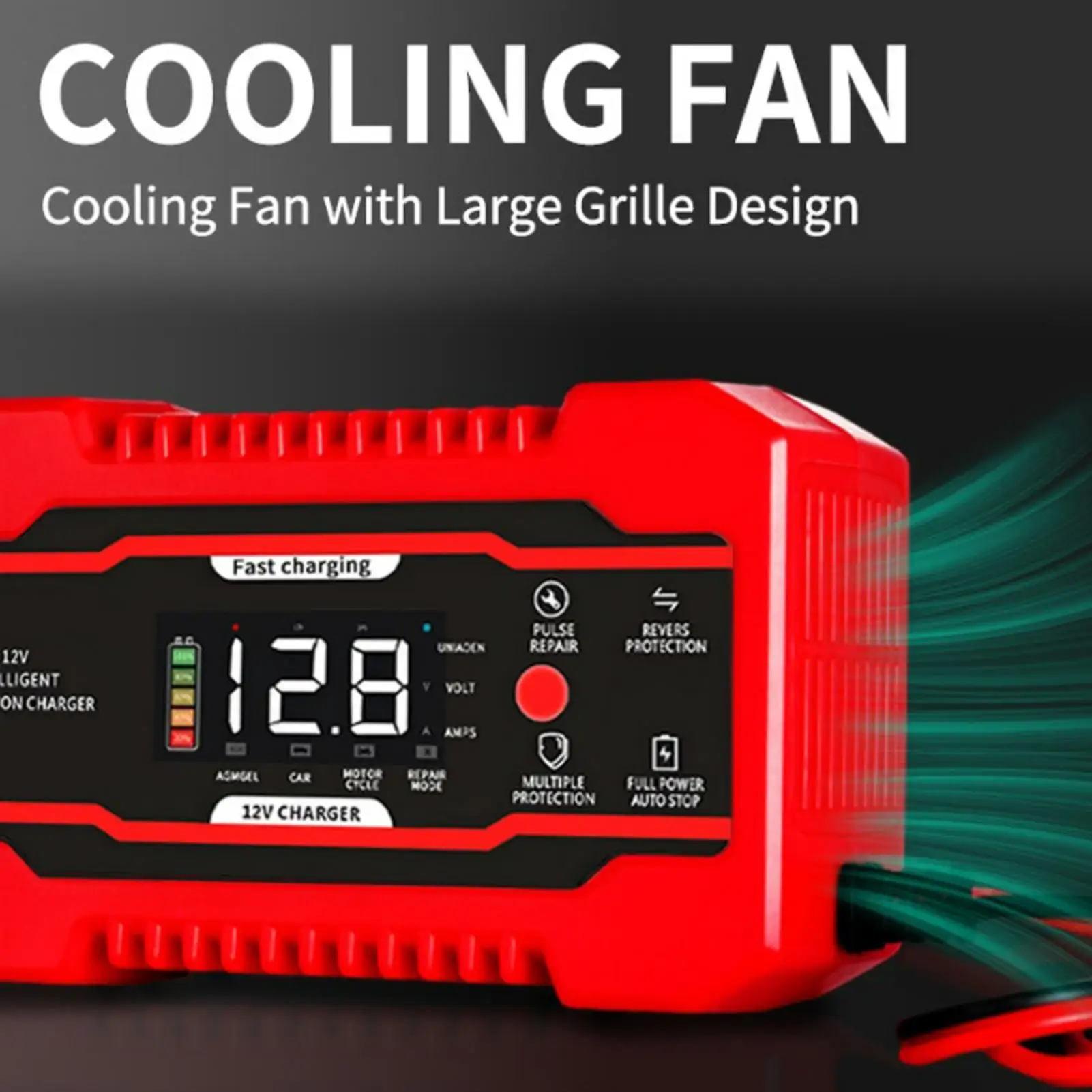 

Автомобильное зарядное устройство 12V6A, быстрое зарядное устройство для аккумулятора мотоцикла, оборудование для ремонта автомобилей, обслуживание грузовиков, автомобилей, внедорожников, трехколесных велосипедов