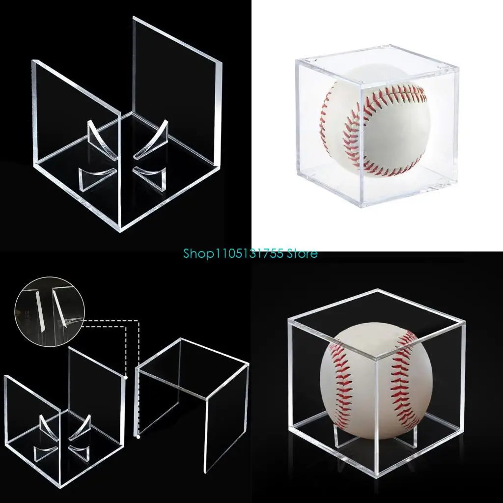 

K0EF прозрачный дисплей для чехла для бейсбольного куба, памятные вещи, витрина, защита мяча для автографа, префект для размера