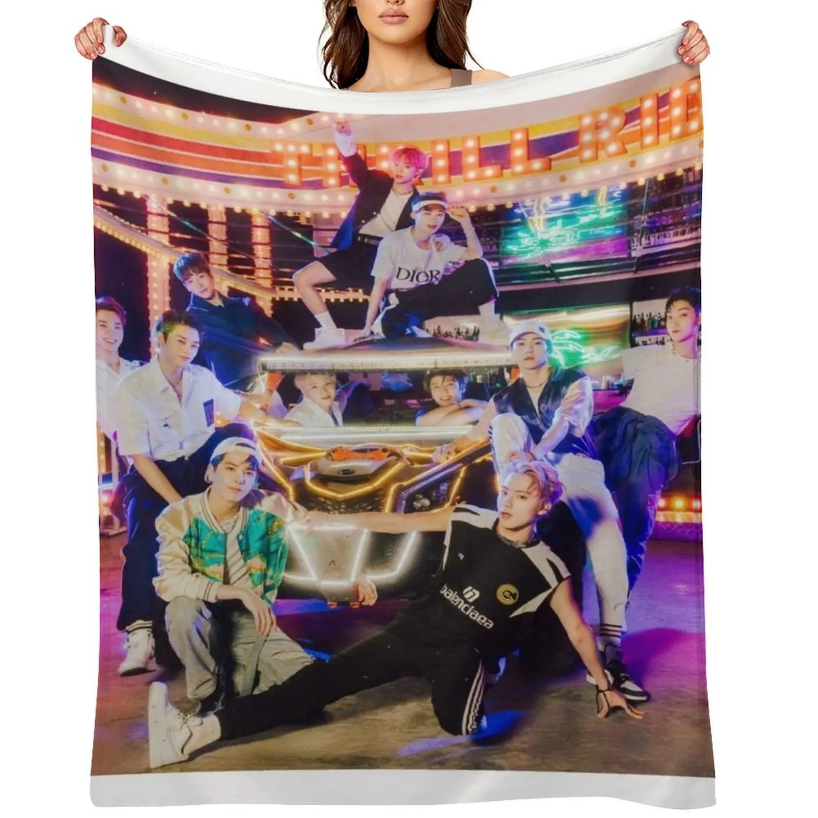 

the boyz Throw Blanket Decorative Sofa Quilt Sofa Throw Soft Plaid Blankets