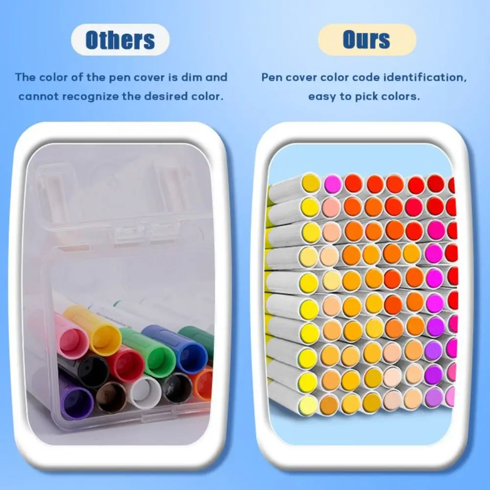 12-120 Colors Washable Acrylic Marker Pen Quick Drying Smooth Writing DIY Color Paint Pen DIY Hand Drawing Stackable Color