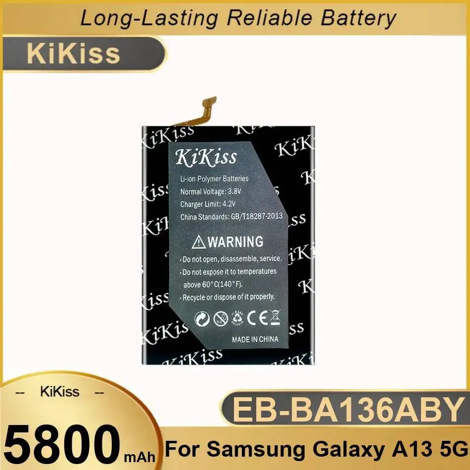 

Высокоэффективный аккумулятор для мобильного телефона Samsung Galaxy A13 5G 5800 мАч EB-BA136ABY