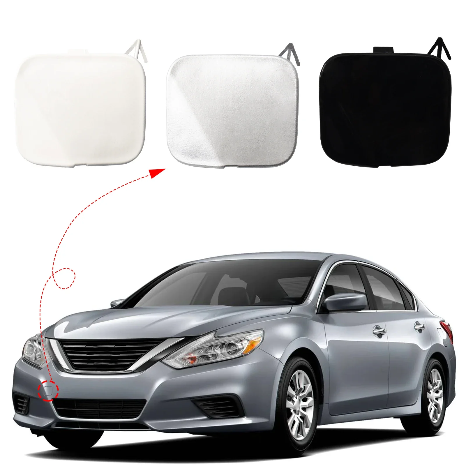 

Front Bumper Tow Hook Cover Cap Towing Eye For Nissan Altima Accessories 2016 2017 2018 622A09HS0A