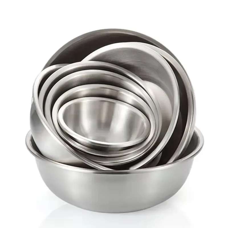 

304 Baking Stainless Steel Bowl Soup Bowl Basin Fruit Salad Storage Mixing Bowl Kitchen Cooking Tool Tableware