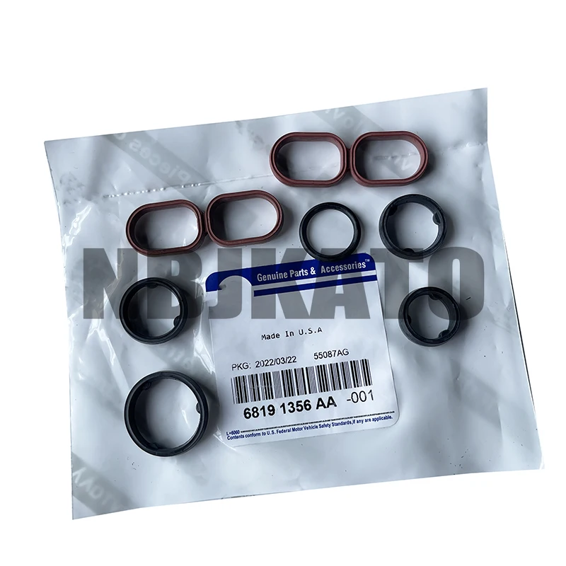 NBJKATO Brand New Oil Cooler Adapter O Ring Seal Kit 68191356AA For 2014-2015 Chrysler Jeep Dodge Ram 3.2 3.6L