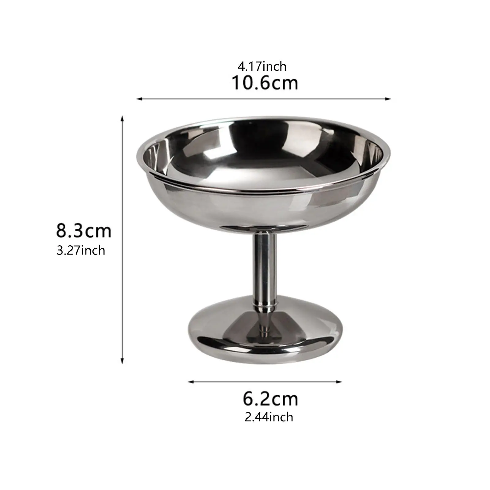 Stainless Steel Footed Dessert Cup Accessories for Home Parties Versatile