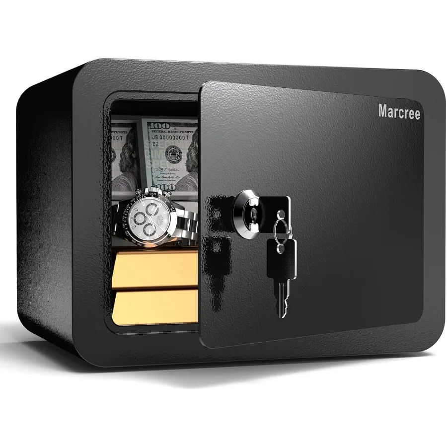 Cassetta di sicurezza piccola da 0,23 cuccioli con chiave per un archiviazione sicura di monete e contanti in casa o in ufficio Mini sicurezza ideale