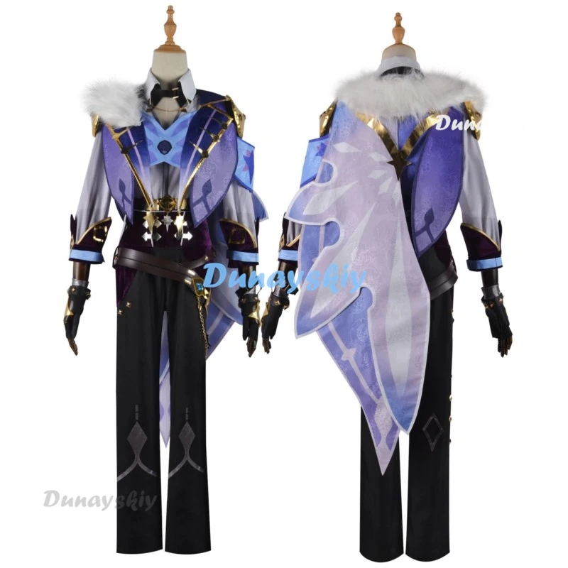 Disfraz de Cosplay Kaeya de impacto Kaeya Alberich, conjunto completo de trajes para adultos, disfraces de cómic Con de Halloween, peluca Kaeya Costplay para hombres