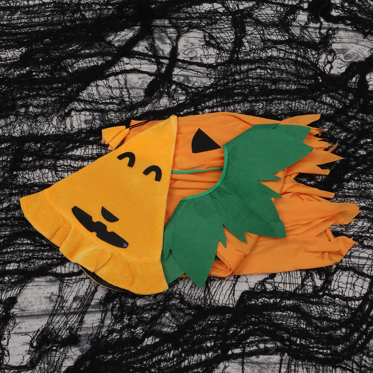 

2PCS Pumpkin Cloak Set Halloween Costume Comfortable Wear Adult Parent Child Hat Easy Clean Store Design Special Pattern