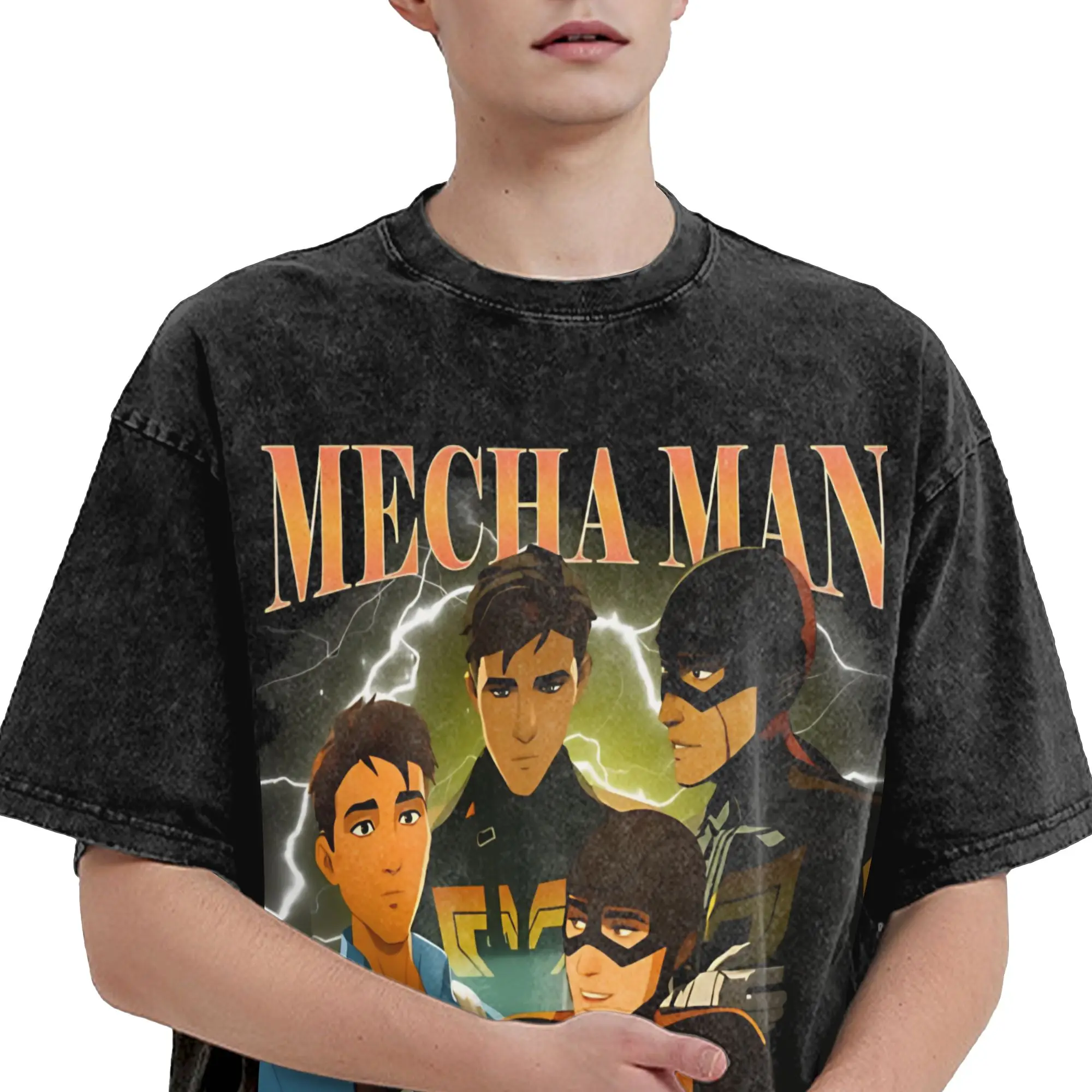 تي شيرت Mecha Men Robert Robertson Dispatch Game للرجال تي شيرت كلاسيكي من القطن الخالص برقبة دائرية وأكمام قصيرة تي شيرت ملابس