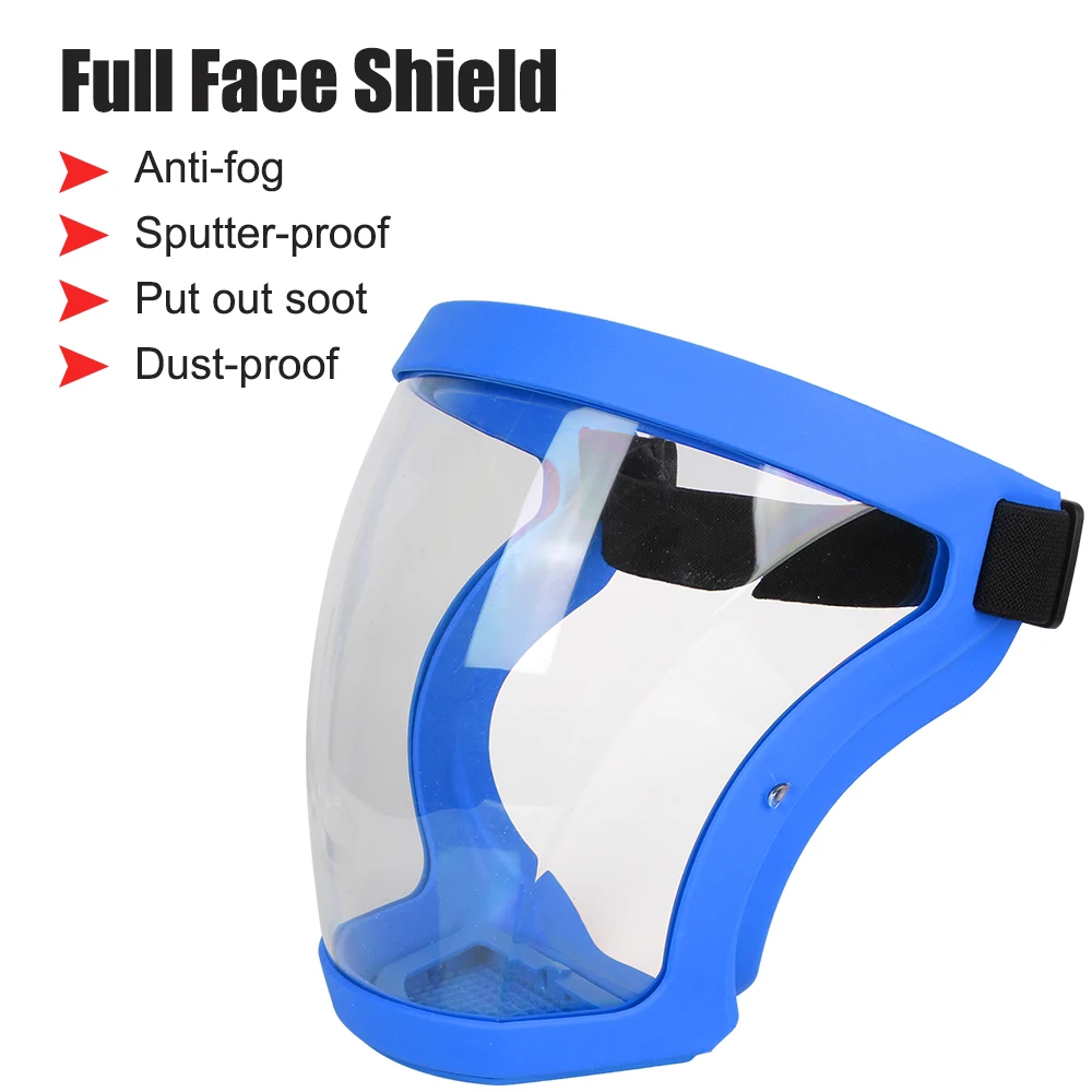 With Filters Oil-splash Proof Mask Protection Face Cover Full Face Shield Motorcycle Bicycle Cycling Dusting Mask Kitchen Tool