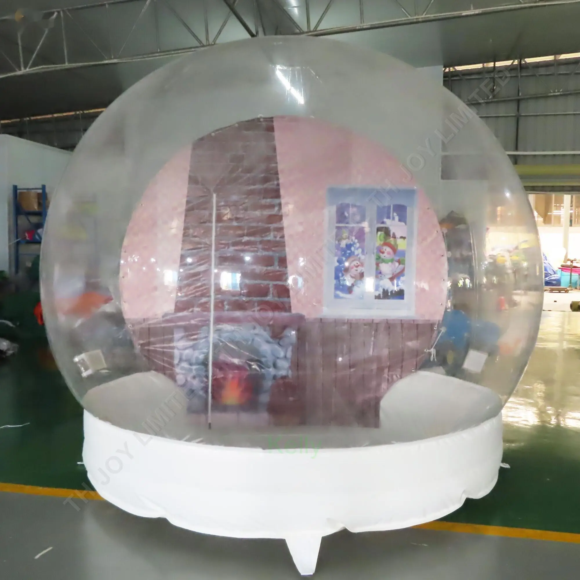 

Free Delivery outdoor activities 2024 commercial Inflatable Snow Globe Christmas Photo Booth bubble tent For Promotion