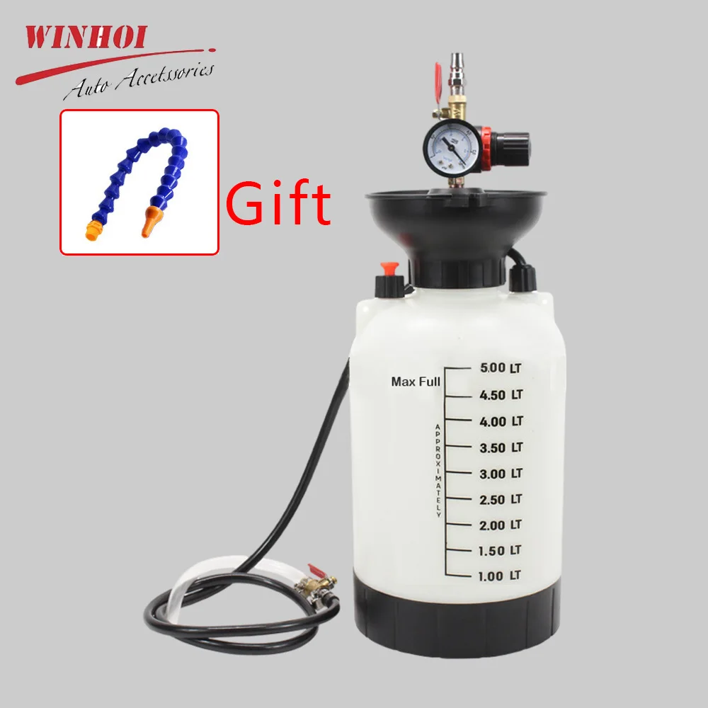 5L Pneumatic Gear Oil Injector Transmission Fluid Injector Car Gearbox Grease Syringe Automotive Offroad Oil Replacement Tool