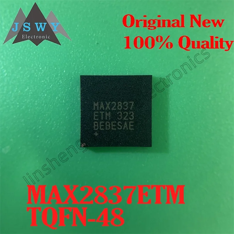 (1/5 piece) MAX2837ETM MAX2837ETM+T TQFN48 RF transceiver IC chip, 100% new, original, in stock, fast shipping.