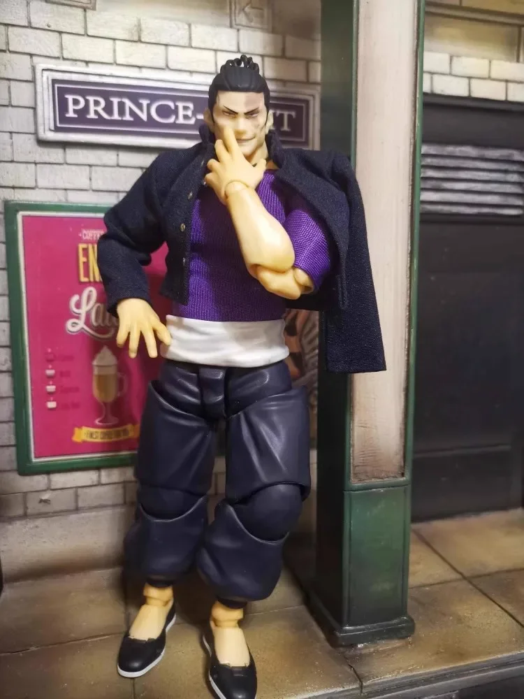 Shf 1/12 Schaal Mannelijke Soldaat Zwarte Casual Jas Strakke Paarse T-shirt Kleding voor 6 "Actiefiguren Accessoires Body poppen