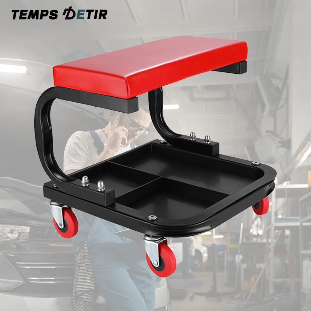 Car Multi-Function Chair Mechanic With Roller Wheels,For auto Repair Tool,Mobile Seat,Mechanical Workshop Seat With Tool Tray