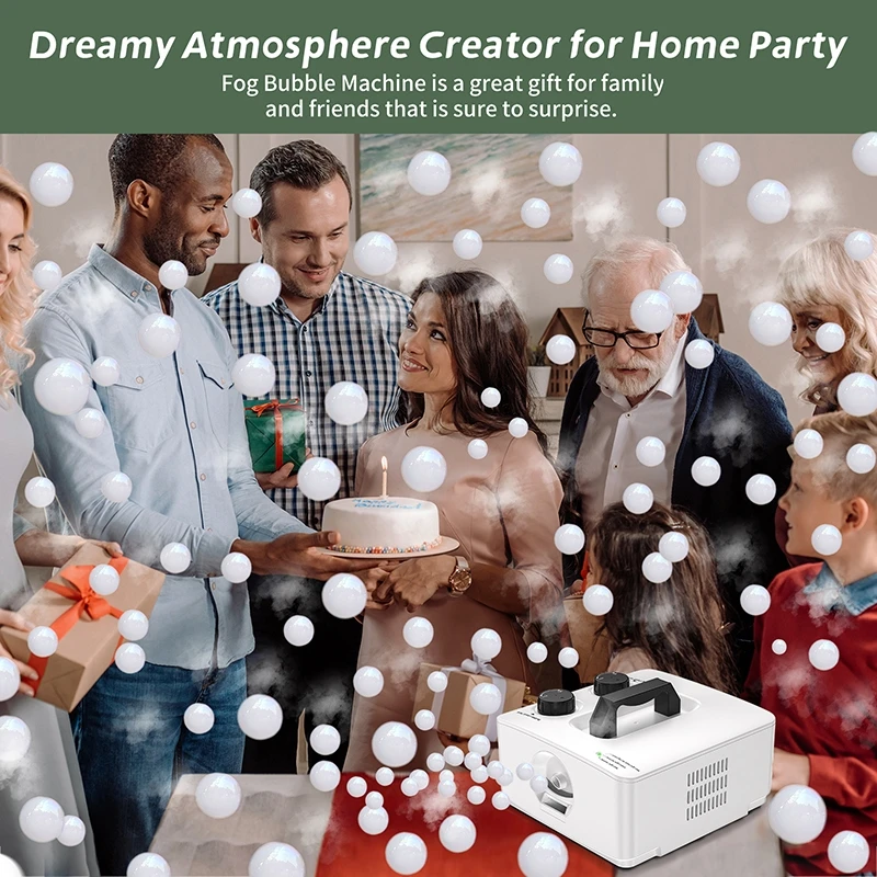 Máquina de burbujas de niebla, máquina portátil de burbujas de humo para interiores y exteriores, fiesta, boda, cumpleaños, fotografía, juguetes de Navidad y Halloween
