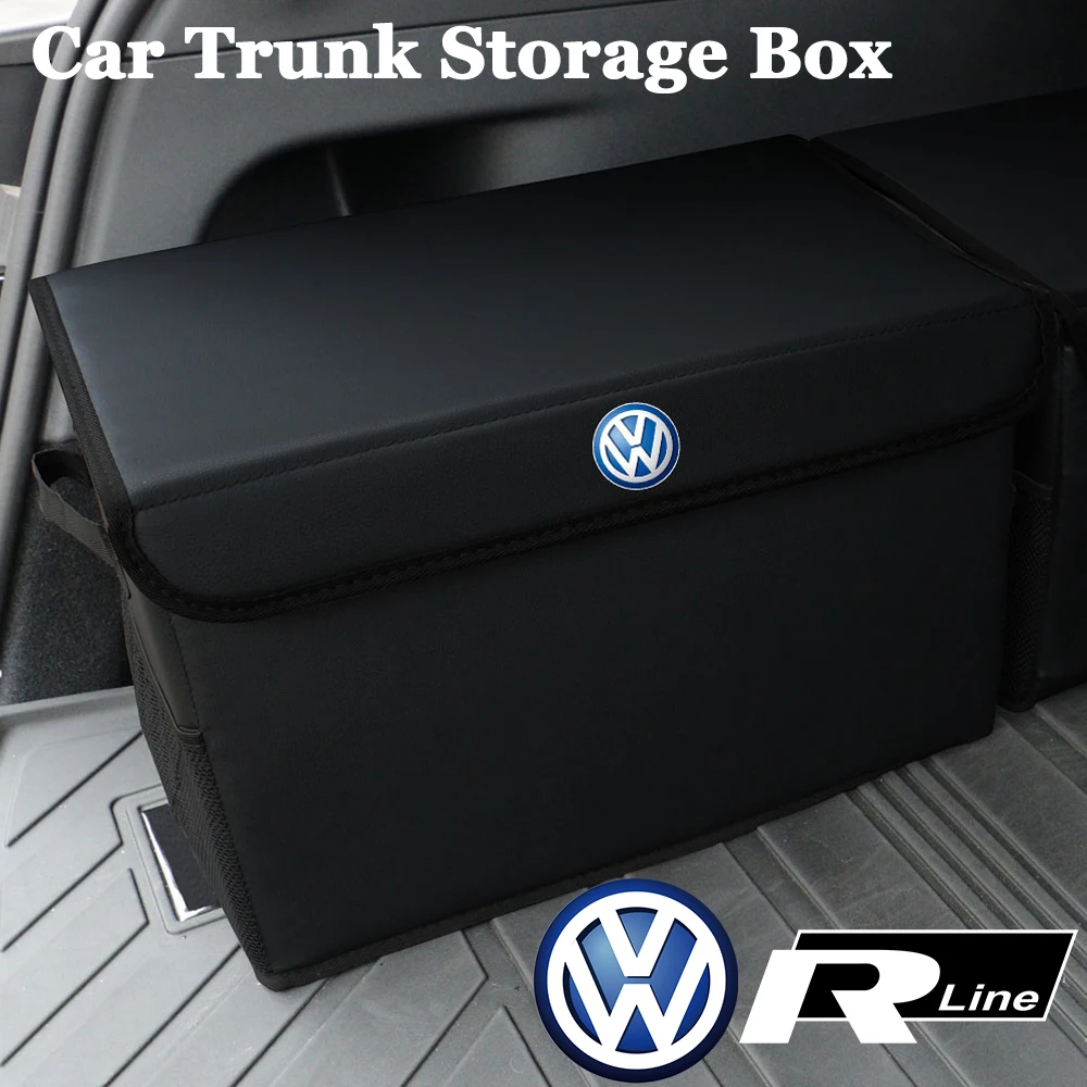 Large Capacity Car Trunk Storage Bag Folding Organizer Felt Storage Box For Volkswagen VW RLINE Golf Passat Polo Tiguan Beetle R