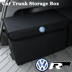 Large Capacity Car Trunk Storage Bag Folding Organizer Felt Storage Box For Volkswagen VW RLINE Golf Passat Polo Tiguan Beetle R