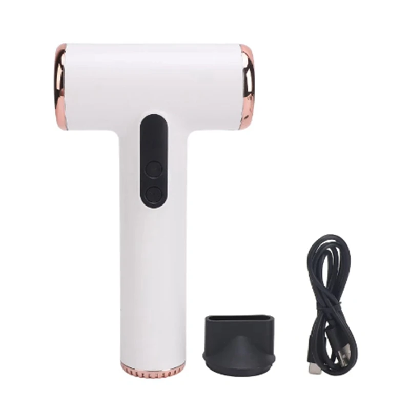 Cordless Hair Dryer  3 Speeds 3 Temp  USB Rechargeable Portable Small Blow Dryer  With Digital Screen  For Dorm Camping