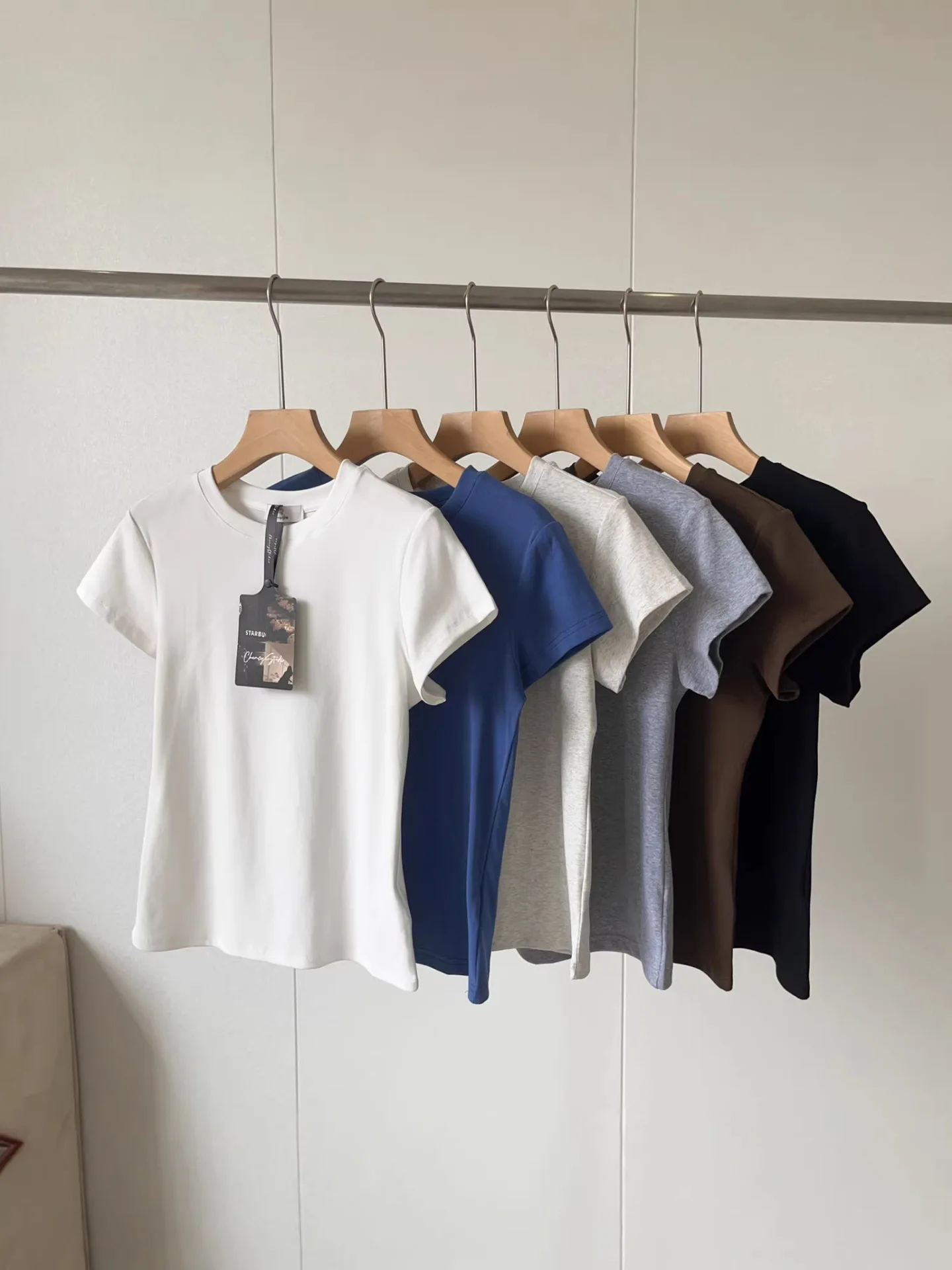 new delivery fashion summer women top T shirt solid young girl students S-L clothes lady Bottom underwear adolescent simple