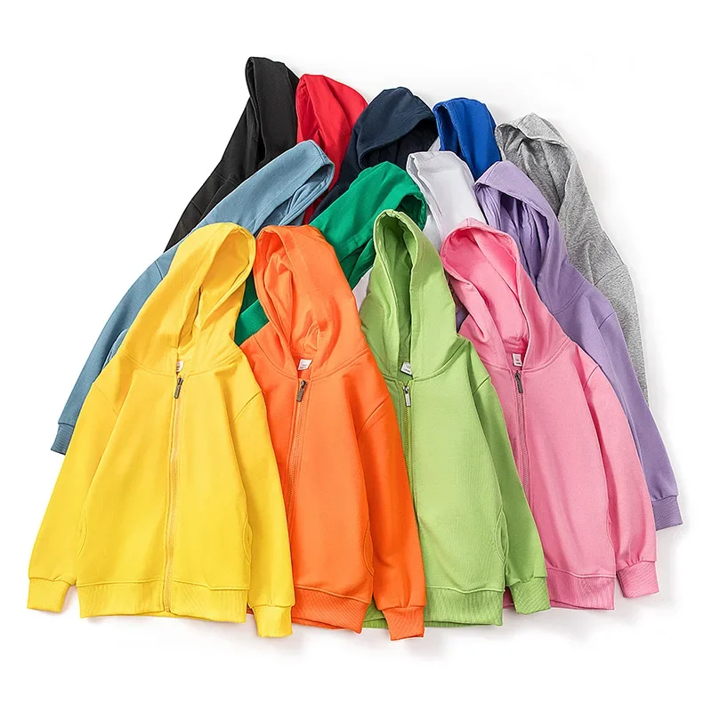 

Zipper Solid Hoodies Children Jackets for Boys Clothes Spring Autumn Sweatshirt Boys Coats Korean Kids Outdoor