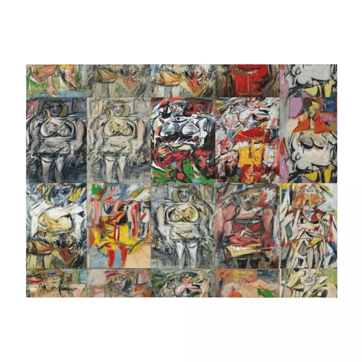

De Kooning Women Throw Blanket Large Luxury Soft Big Luxury St Blankets