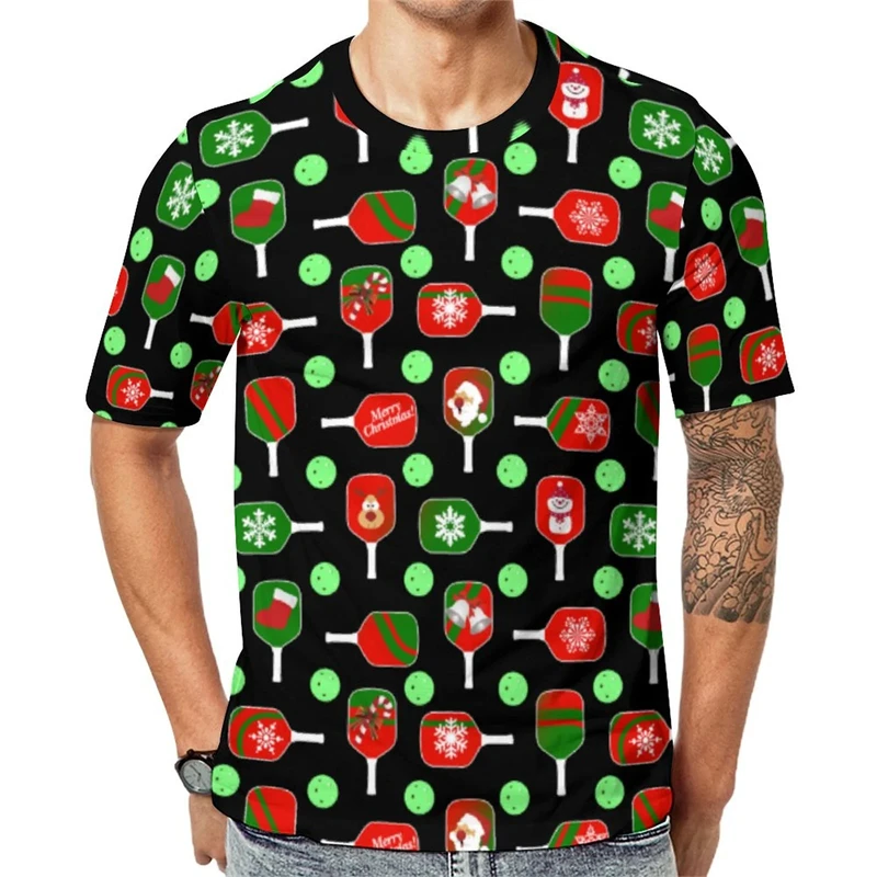 Popular Sports Funny Pickleball T-shirt For Men And Women Outdoor Sport Short Sleeve T Shirts Fashion Trend Kid Casual Tee Top