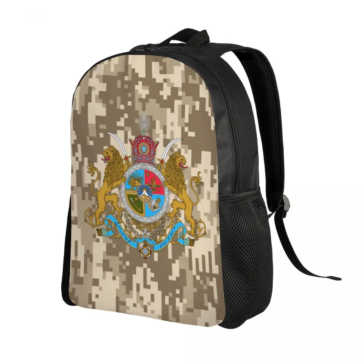 Imperial Coat Of Arms Of Iran Laptop Backpack Women Men Fashion Bookbag for College School Student Iranian Lion Bags