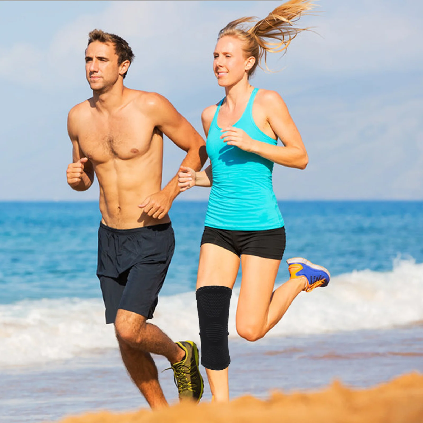 

2Pcs Knee Brace Breathable Support Sleeve for Pain Relief Meniscus Tear Recovery Running Basketball Hiking Weightlifting