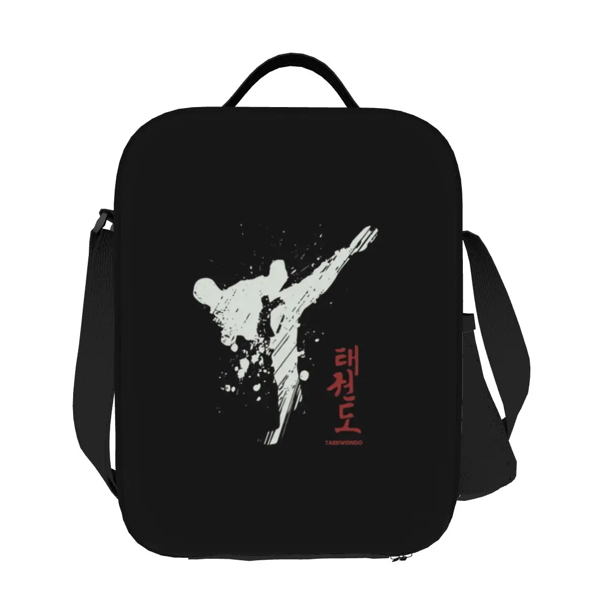 Taekwondo Kick Insulated Lunch Bags for Camping Travel Fighter Martial Arts Portable Cooler Thermal Lunch Box Women Children