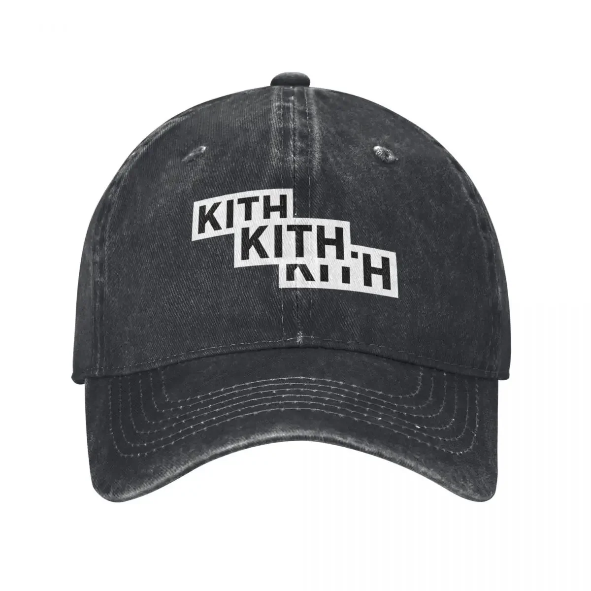 Kith Logo Men Women Baseball Caps Hype Fashion Colab Feat Distressed Cotton Caps Hat Retro Outdoor Summer Adjustable Fit