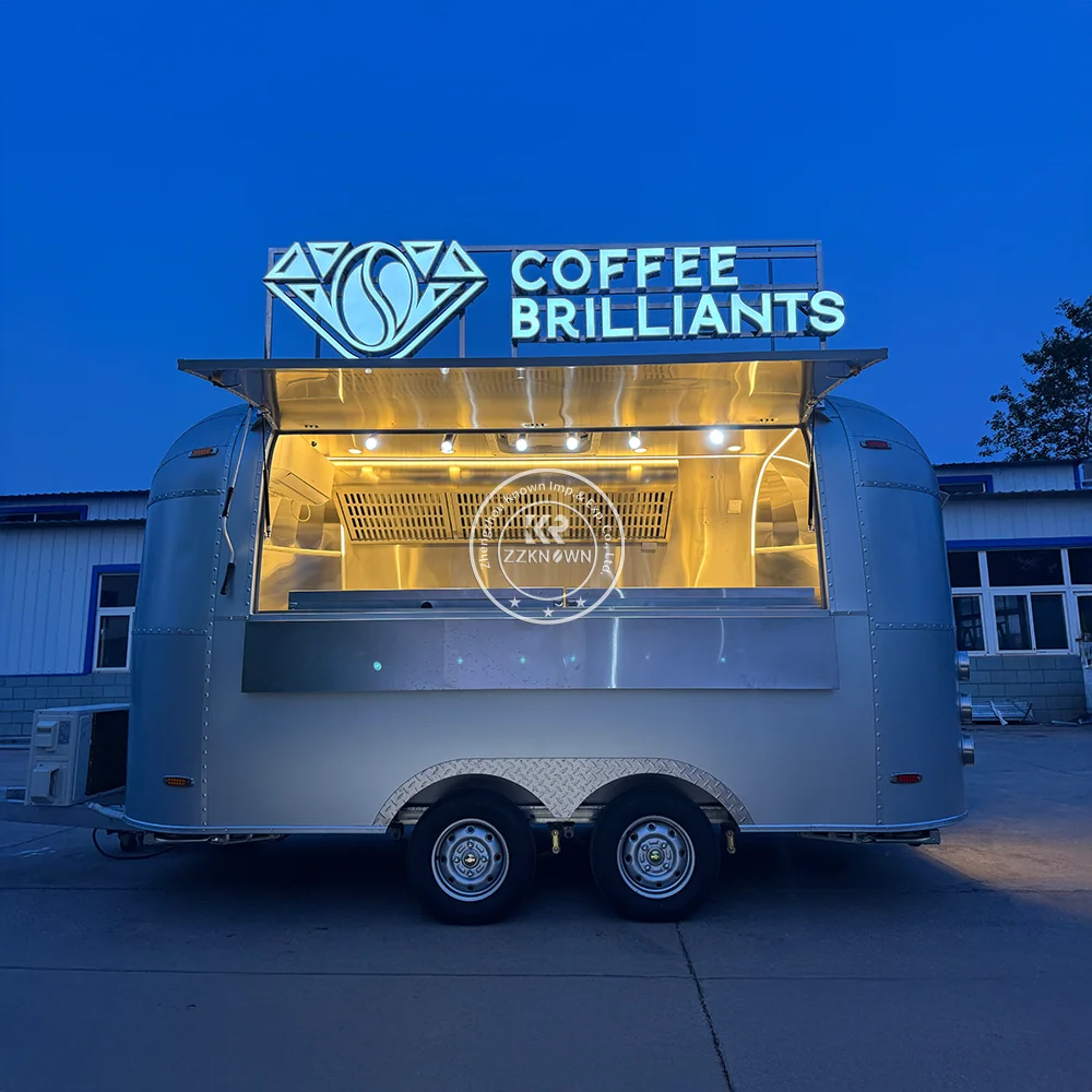Custom Street Catering Truck Van Cart Bakery Dessert Coffee Kebab Food Trailer Full Kitchen Mobile Fast Food Truck For Sale